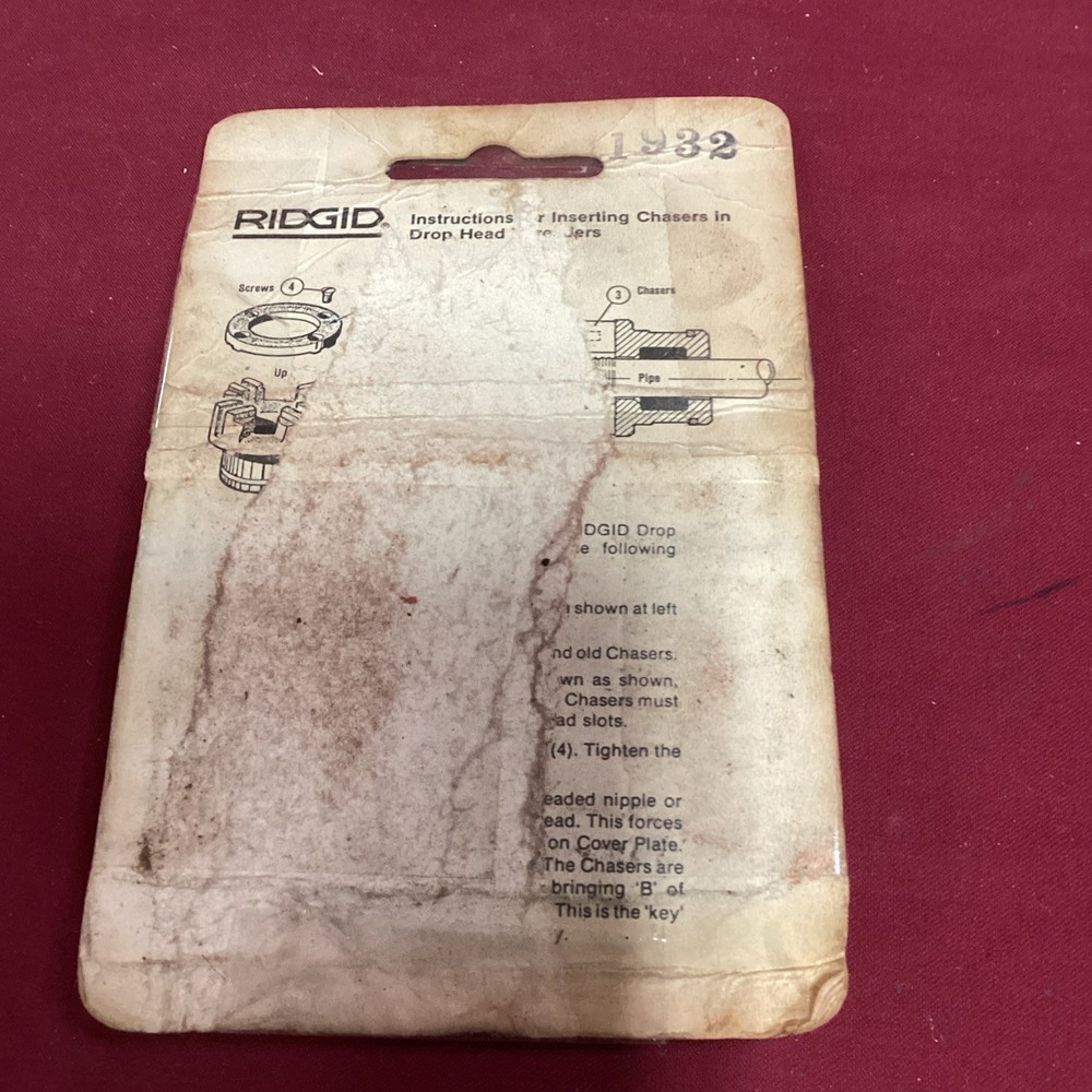 RIDGID 37970 PIPE THREADER DIES