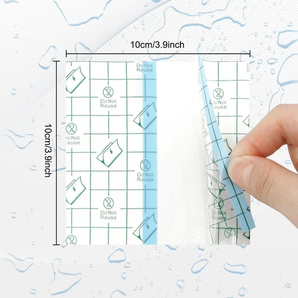 50 Pieces Transparent Stretch Adhesive Bandage Large Waterproof Transparent Film