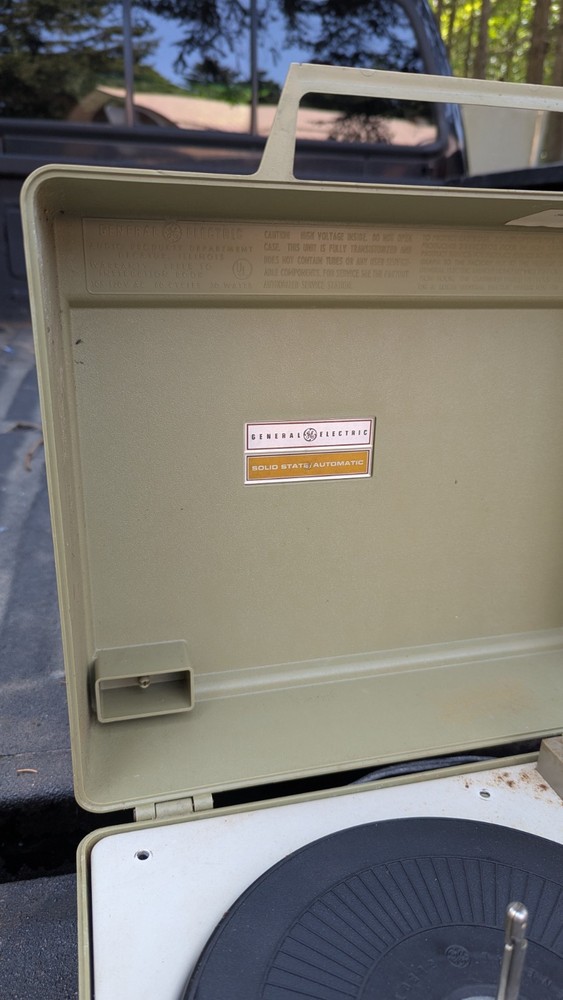 Vintage General Electric Portable Record Player Solid State Automatic Parts Repa