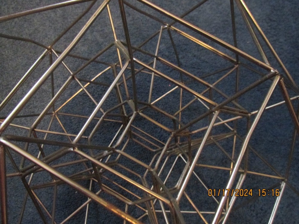 Geometric Sphere Globe Abstract Tabletop Centerpiece 11 inch diameter