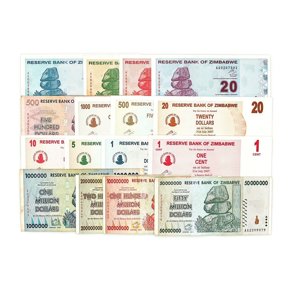 Set of 16 diff. Zimbabwe circ.-Unc.