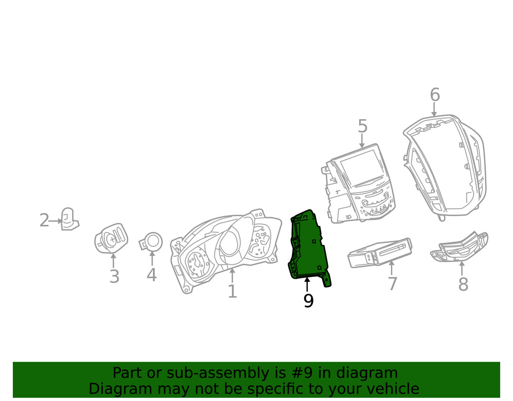 Genuine GM Passenger Side Instrument Panel Trim Panel Bracket 20969314