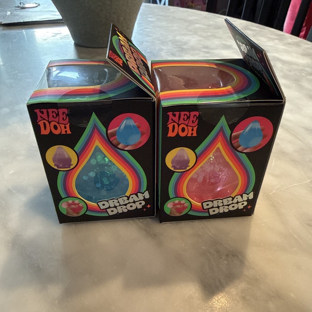 NeeDoh DREAM DROP Glitter Blue and Pink