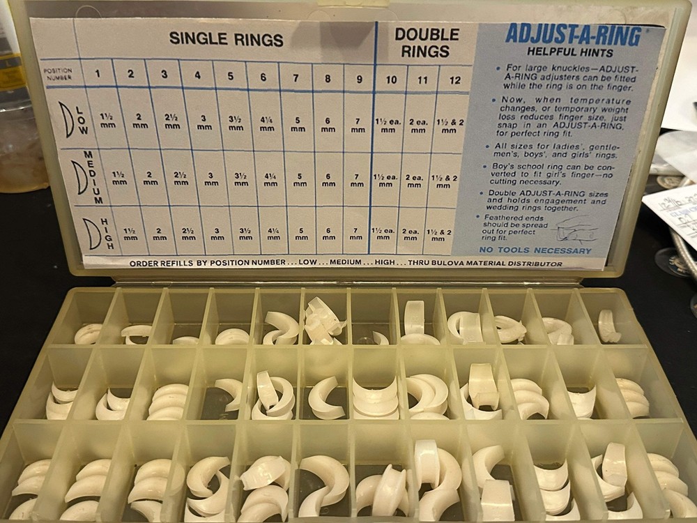 Bulova Adjust-A-Ring, Ring Adjuster Set, #108, Single, Double, Large Knuckles