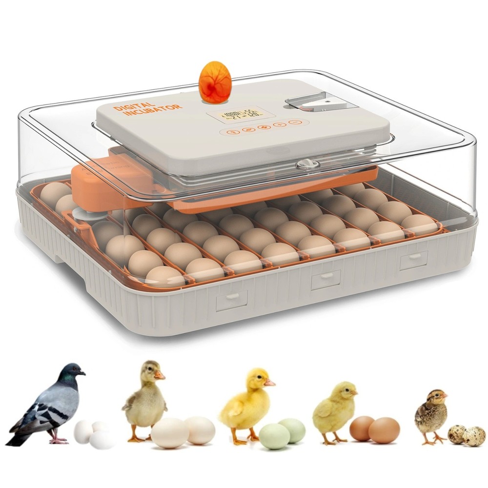 56pcs Egg Incubator Automatic Turning & Humidity Control Chicken Duck Goose Eggs