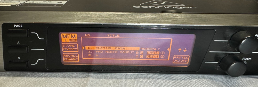 Behringer DEQ2496 Ultra-High Precision 24-Bit/96 kHz Processor - USED/WORKS