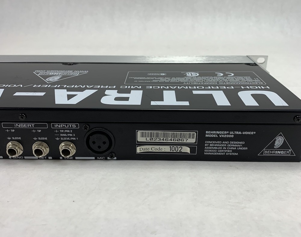 Behringer VX2000 High-Performance Mic Preamplifier / Voice Processor - For Parts