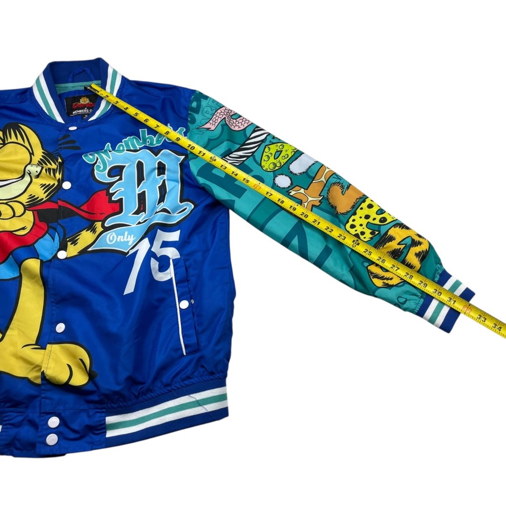 Garfield x Members Only Men's Snap Button Satin Jacket • Medium