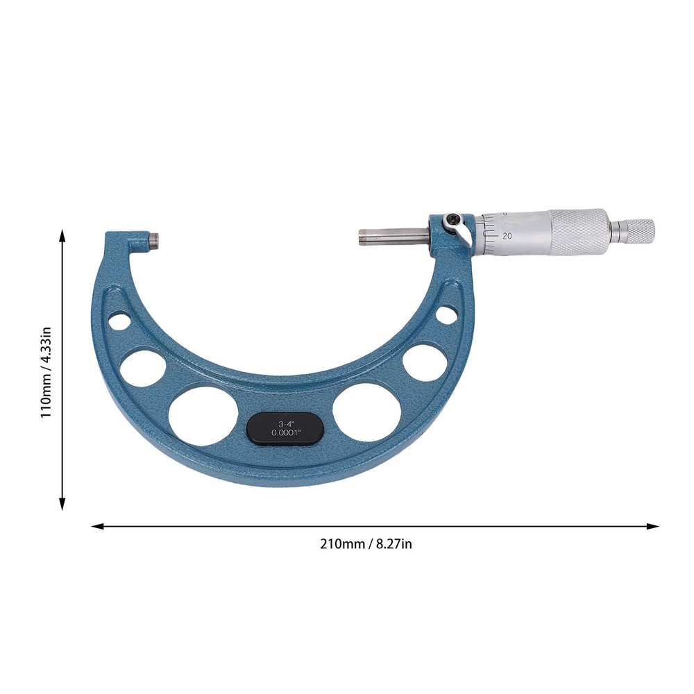 Professional Outside Micrometer Set For Precise Measurements 3-4in