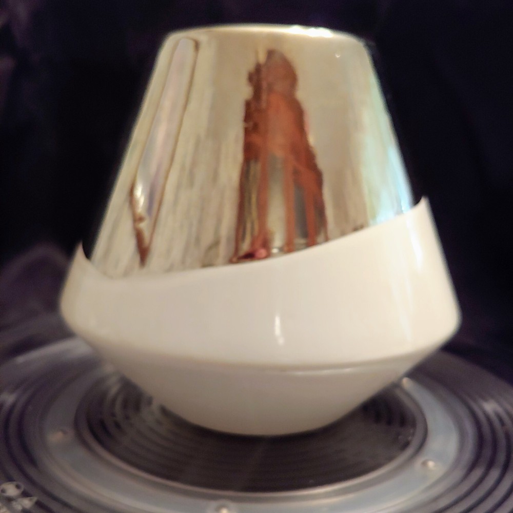 White Silver Dipped Vase