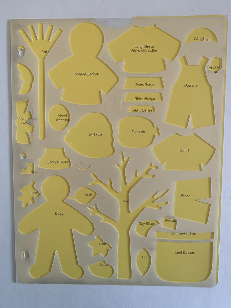 EK Success FALL Theme TRACERKINS Paper Dolls Template PKTR09 Scrapbook