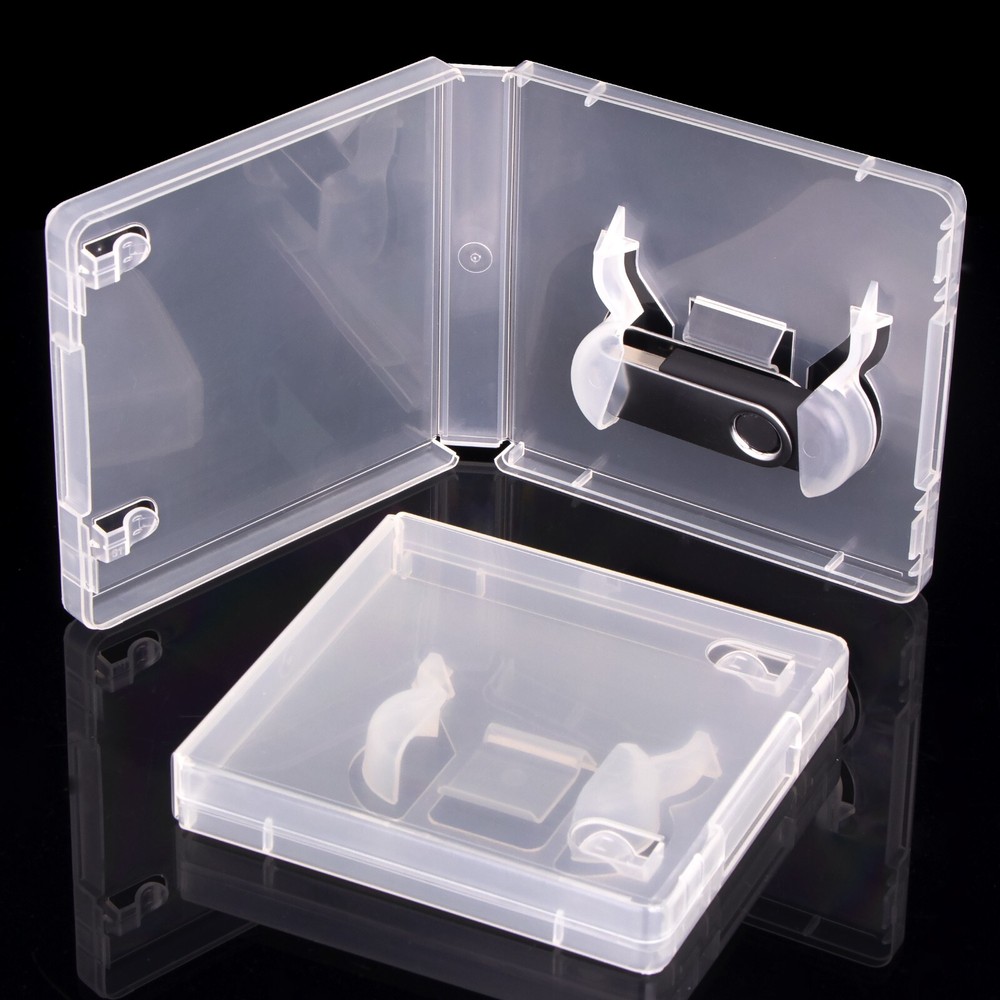 2pcs Clear Pendrive Protector Case USB Box Flash Drive Storage USB-Stick Holder