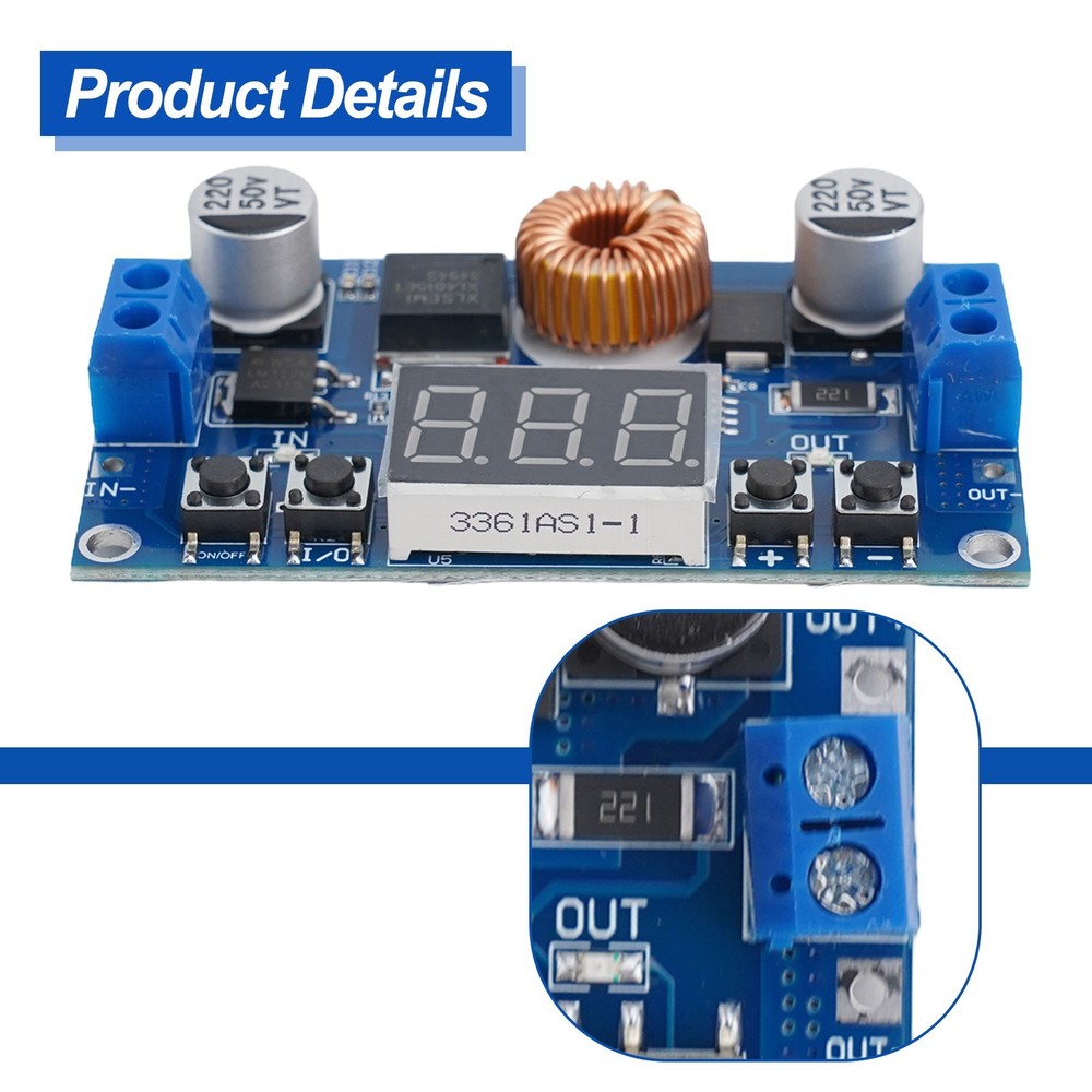 Digital Control 5A CNC Power Supply with Input/Output Voltage Indicators