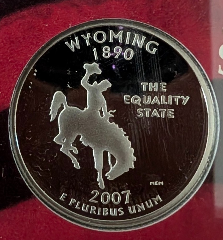2002-2008 US Mint Silver S Proof State Quarters Sets in Cherry Wood Display Case