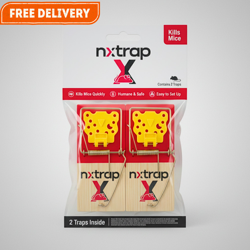 Easy Set Wood/Plastic Mouse Trap 4-Count