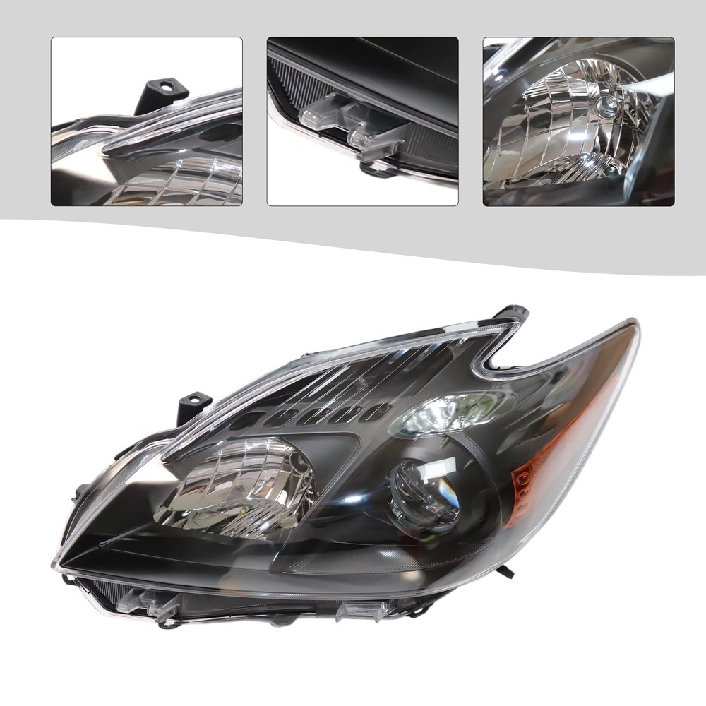 Front Headlight Halogen for Prius 2010-2011 Driver Passenger Side