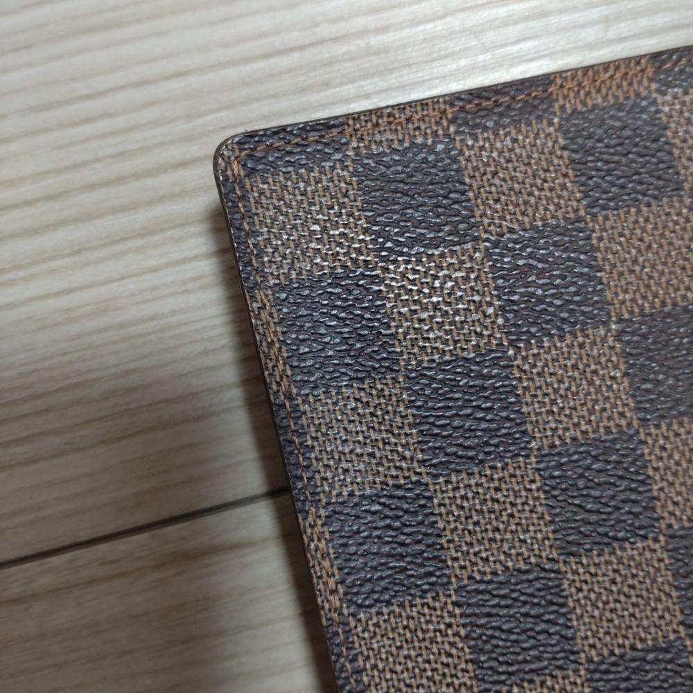 Used Damier pattern leather notebook cover Agenda Posh
