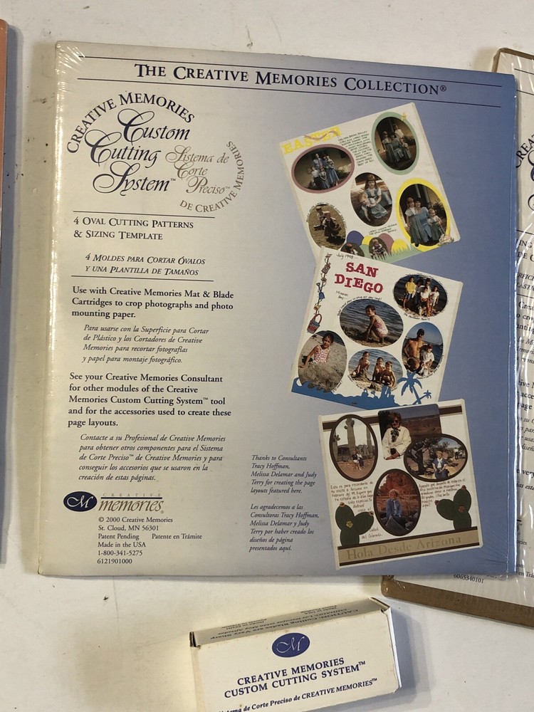 Creative Memories Lot Cutting System Mat Circle Oval Patterns 2 Blade Carts