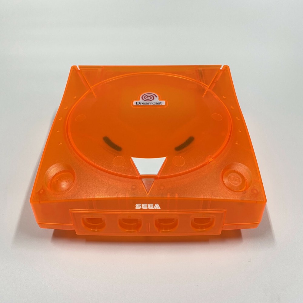 Replacement Translucent Case Shell for SEGA Dreamcast Transparent Crystal Orange