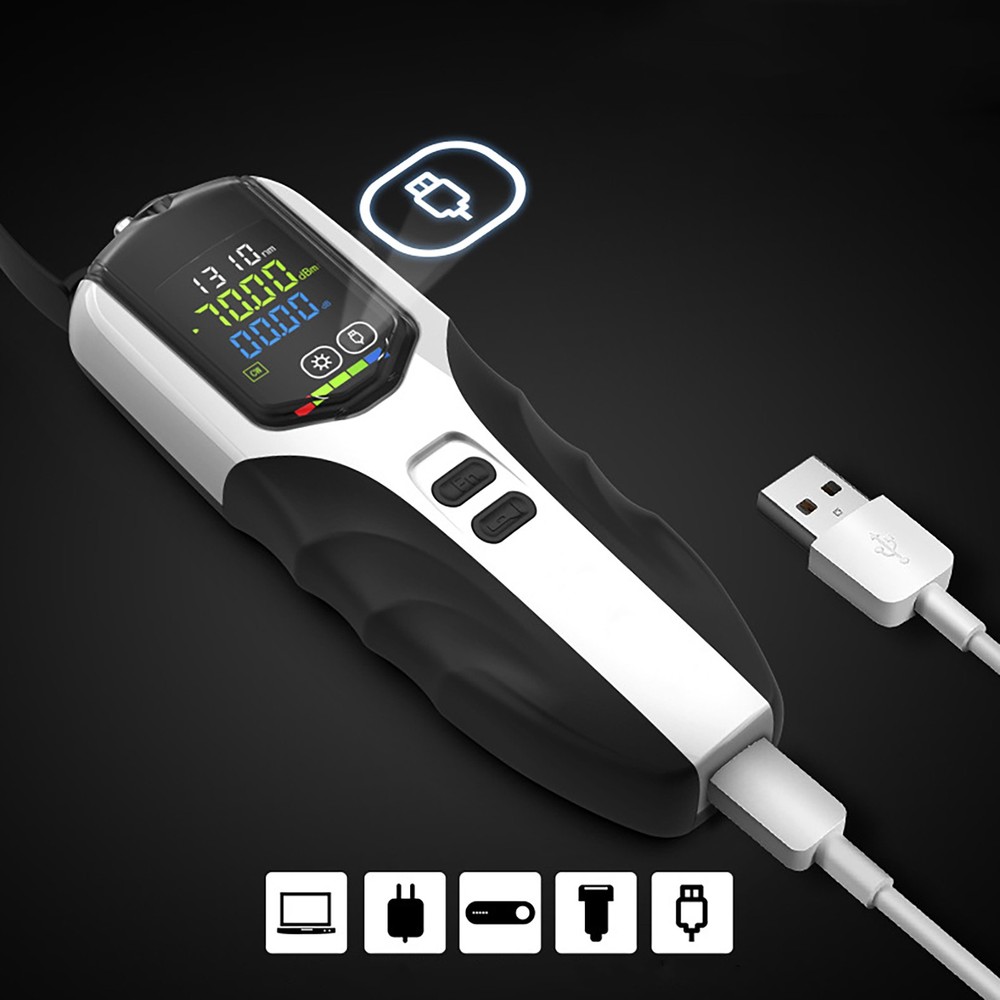 Multifunction Optical Power Meter ‑50~+26dBm Fiber Optic Cable Tester Tool