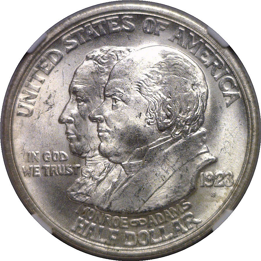1923-S Monroe Commemorative Half Dollar NGC MS-65+