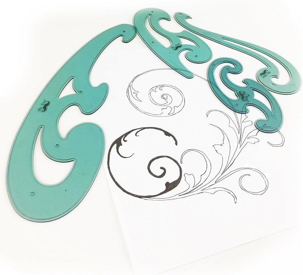 French Curve and Template Ruler Set for Drawing