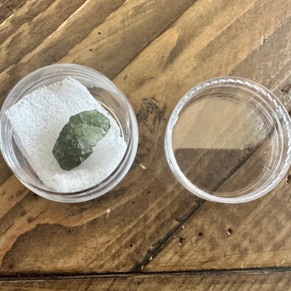 Raw Moldavite Stone from Czech Republic