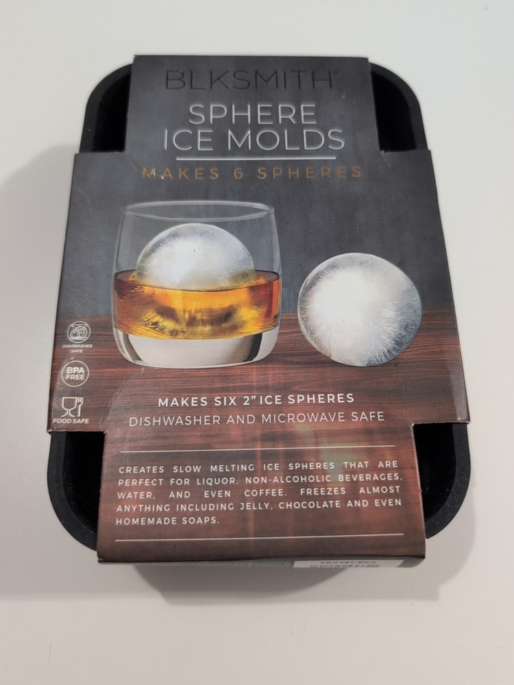 BlkSmith Makes 6 - 2” Sphere Ice Molds New