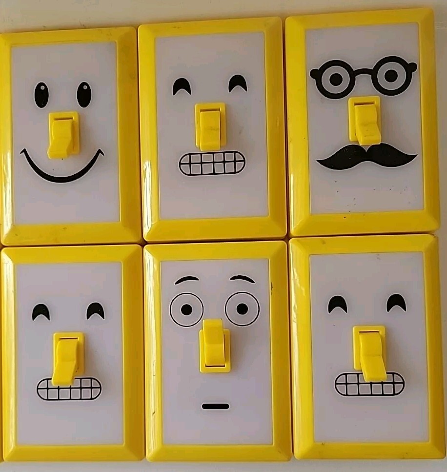 (12) Emoji LED Night Switch Battery Operated
