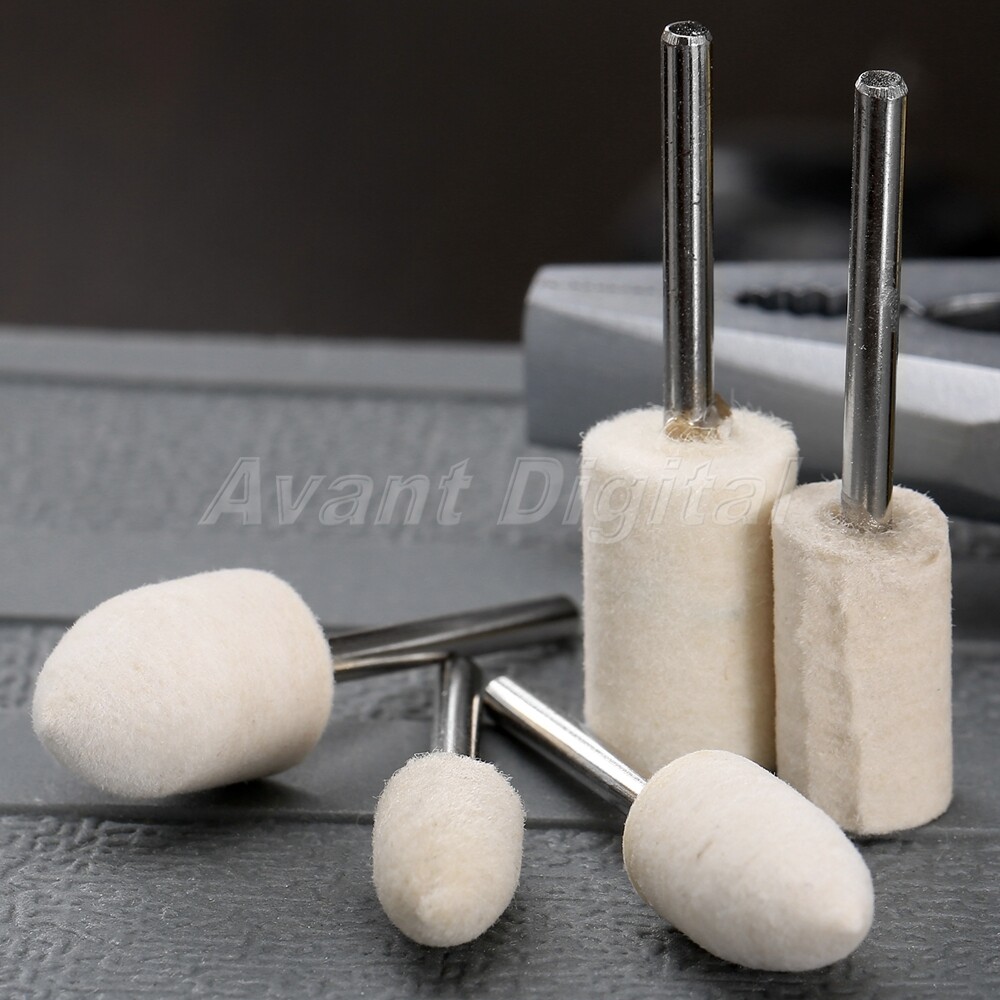25x Wool Felt Polishing Buffing Pad Mixed Set Grinding Grinder Power Rotary Tool