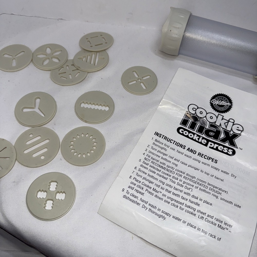 Wilton Cookie Max Cookie Press No Box 12 Designs