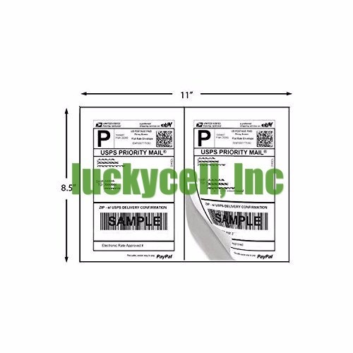 Label 200 Adhesive Paypal Ebay Shipping Labels UPS USPS 2 Per Sheet 8.5 X 5.5