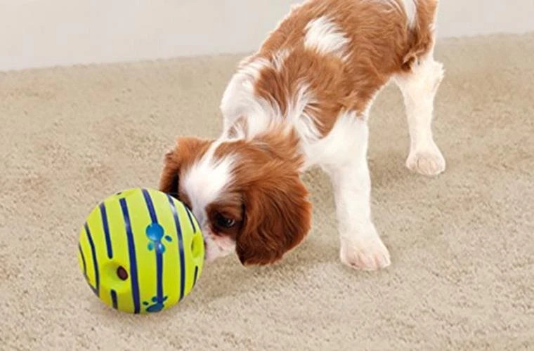 Wobble Wag Giggle Ball, Interactive Dog Toy, Fun Giggle Sounds When Rolled
