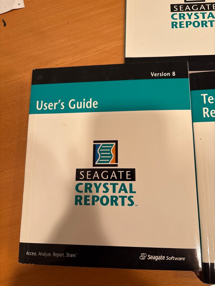 BRAND NEW .Seagate Crystal Reports User's guide, Technical Reference, WebRpt