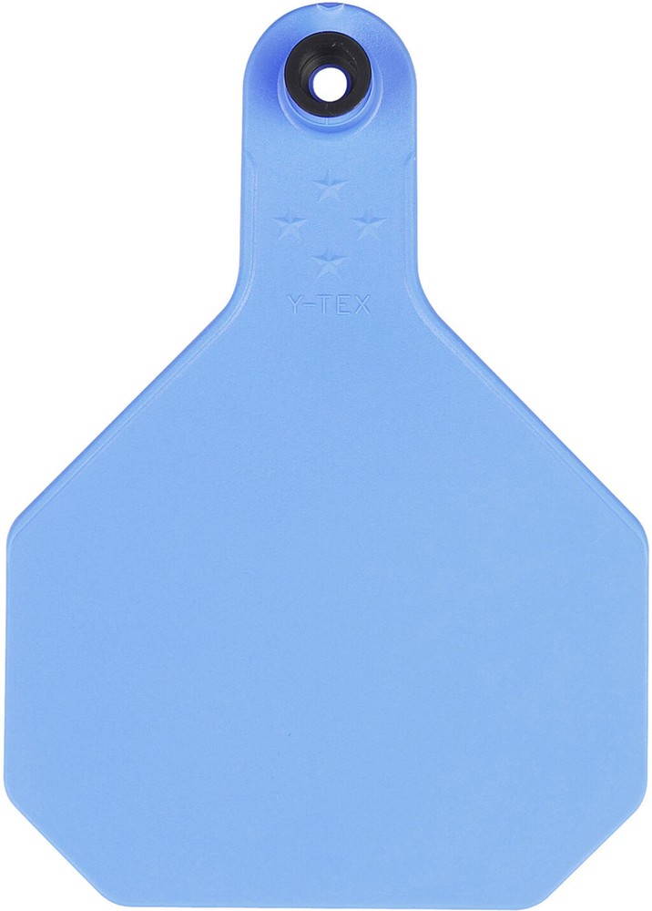 Y-Tex 4 Star Large Blank Cattle Tags 25 Count Blue