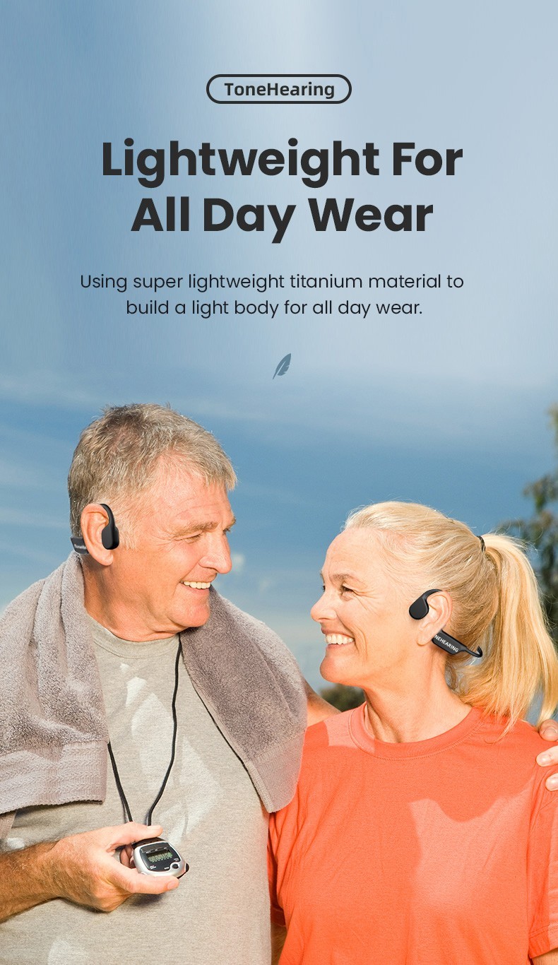 Specially designed noise reducing bone conduction hearing aids for the elderly
