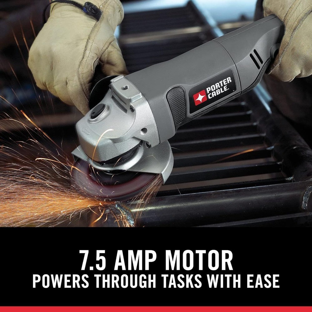 Electric Angle Grinder Tool 4-1/2-Inch 7.5-Amp Adjustable Side 3-position Side