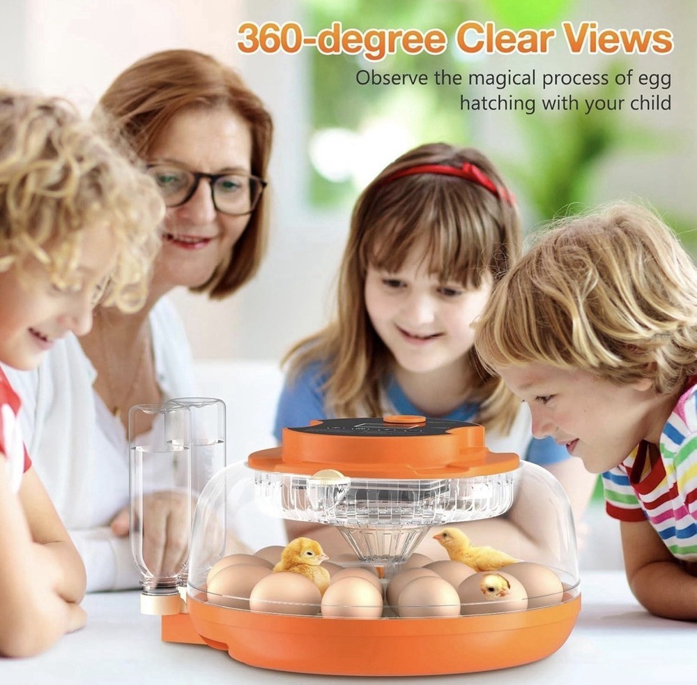 18 Egg Incubator w/ Auto Turning Refill Temperature Humidity Control- Open Box