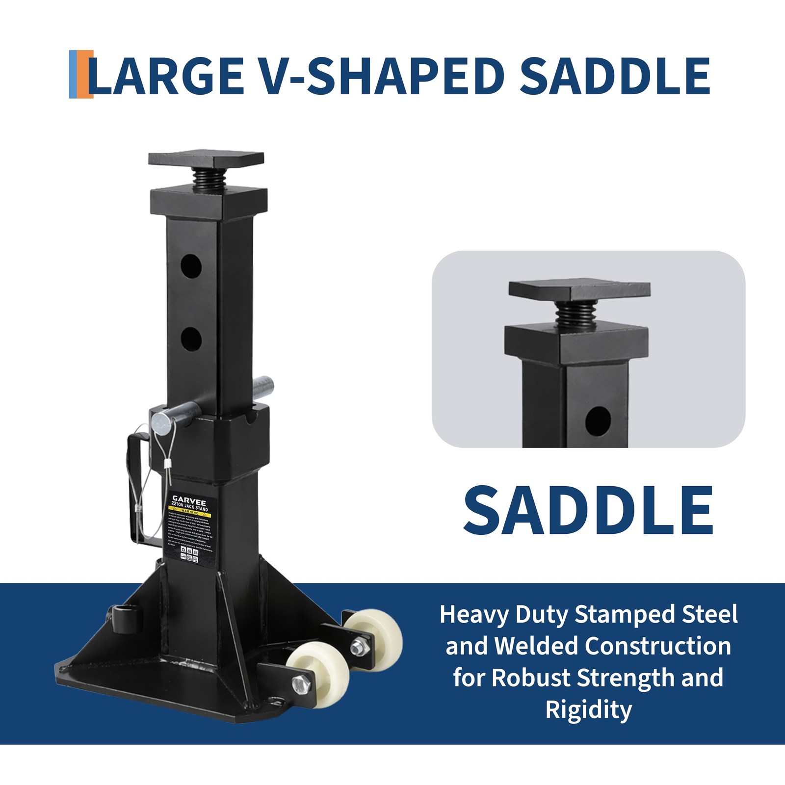 1 Pairs 22 Ton Car Jack Stand Heavy Duty Pin Type Adjustable Height 13.78-19.69"