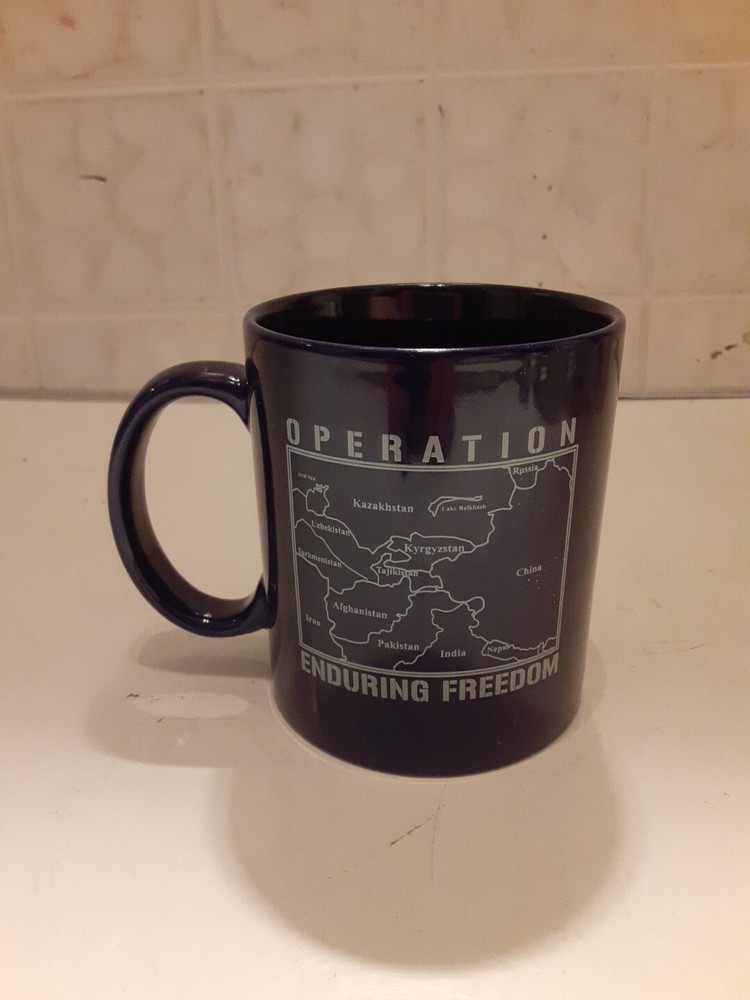 Operation Enduring Freedom coffee cup mug military