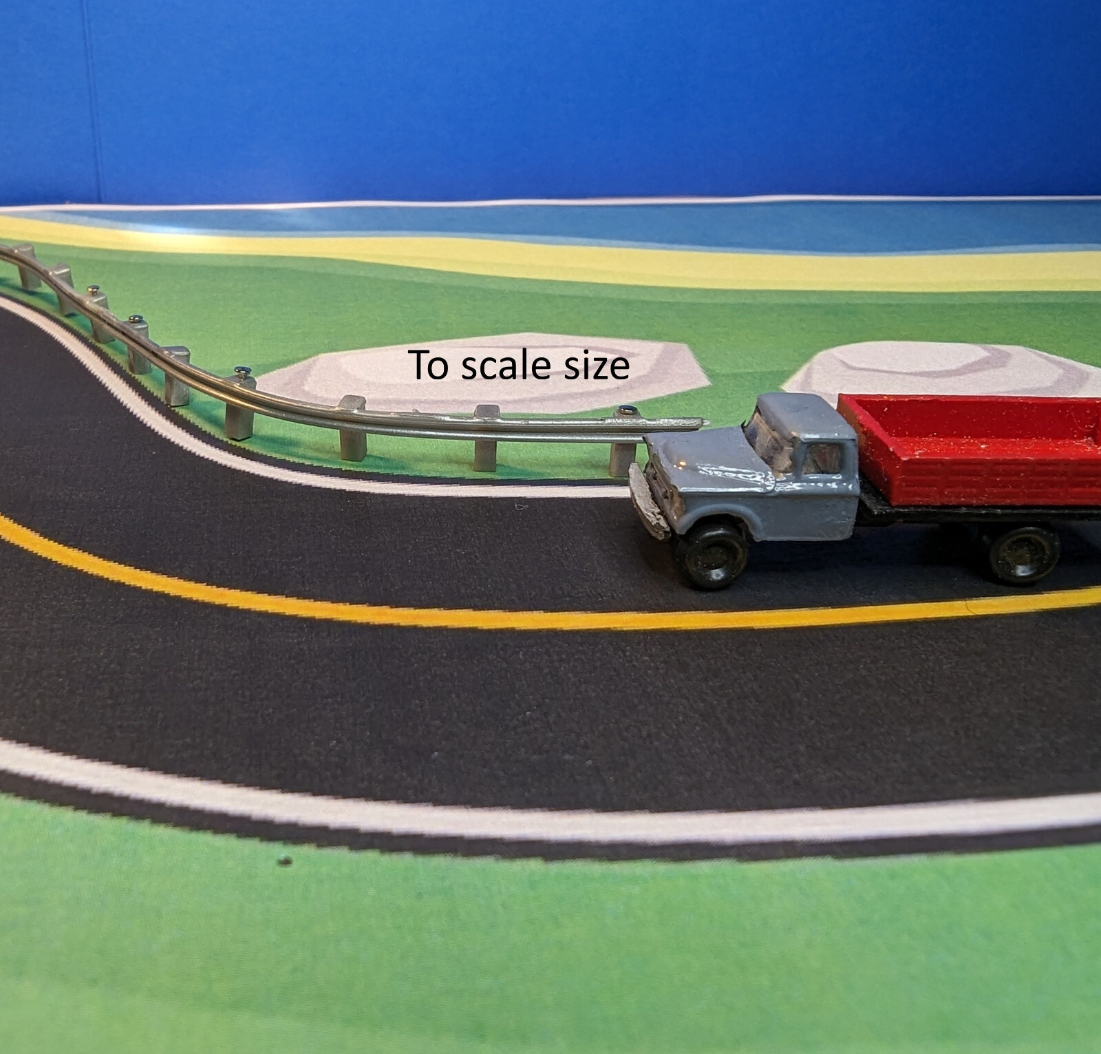 HO Scale Road Guardrail 25 inches, Easy to Install (New Longer design) HO1013