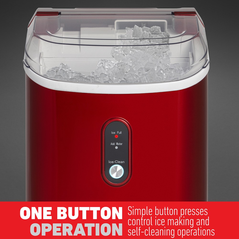 Deco Chef 33LB Per Day Countertop Ice Maker, 1-Click Auto Operation, Red