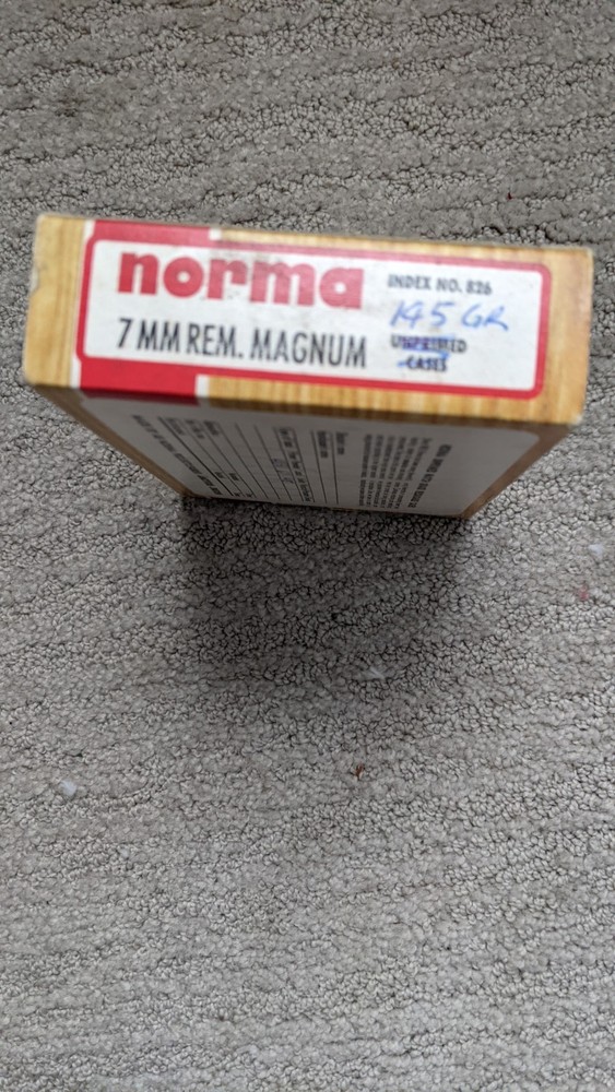 NORMA 7 MM REM. MAGNUM EMPTY UNPRIMED CASE BOX