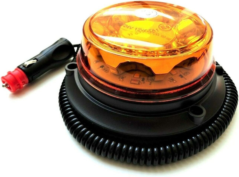 Led Flashing Strobe Beacon Emergency Slim 2" Warning Light Amber Caution E mark