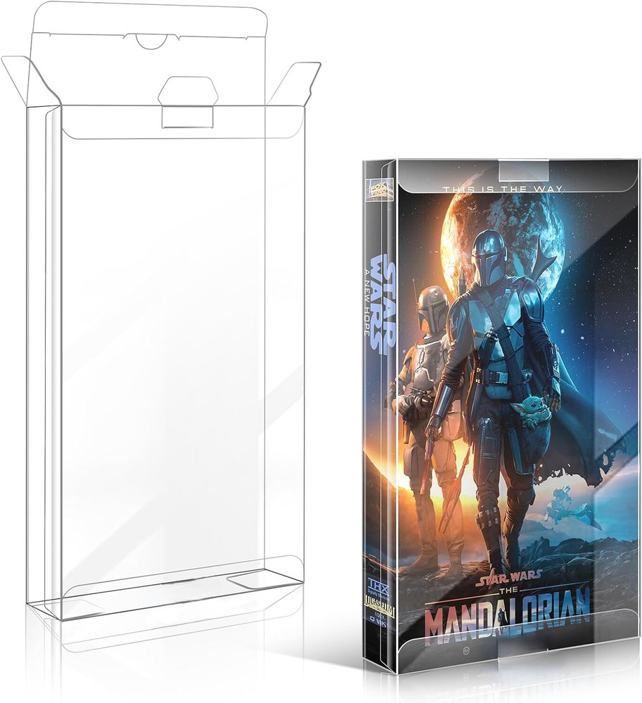 2x Box Protector Sleeves for Premium VHS Cassette Tape Protective Plastic Case