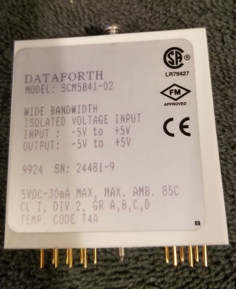 Dataforth SCM5841-02, wide bandwidth isolated voltage input module