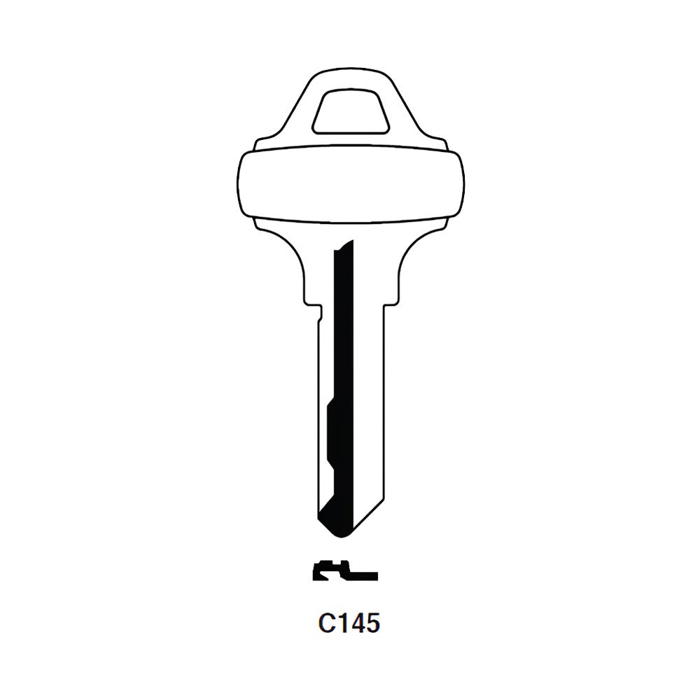 C145 Key Blank 6-Pin Brass