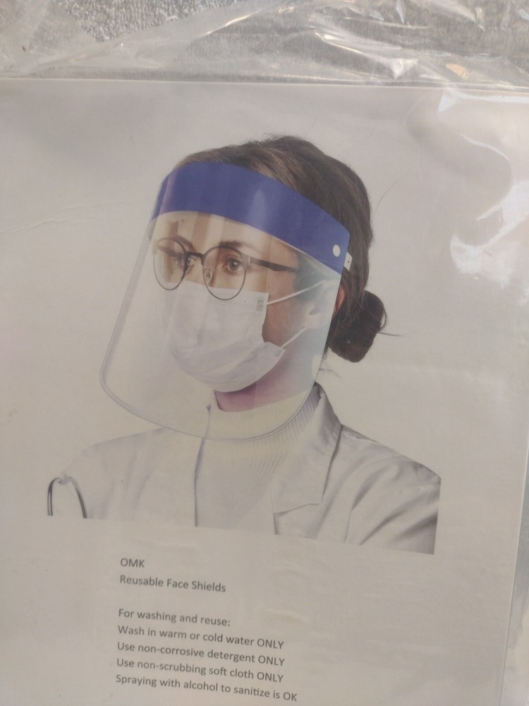 OMK 2 Pcs Reusable Face Shields (FaceShield_S_2Pack) Transparent