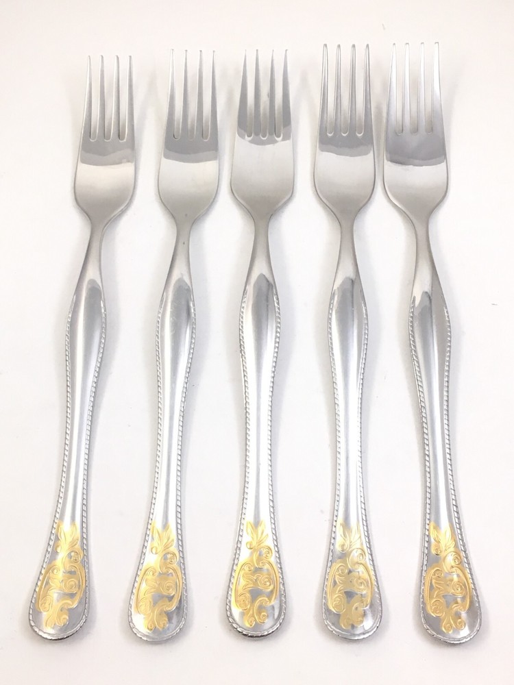 Toner 18/10 Stainless Silverware 5 Forks 8" Flatware