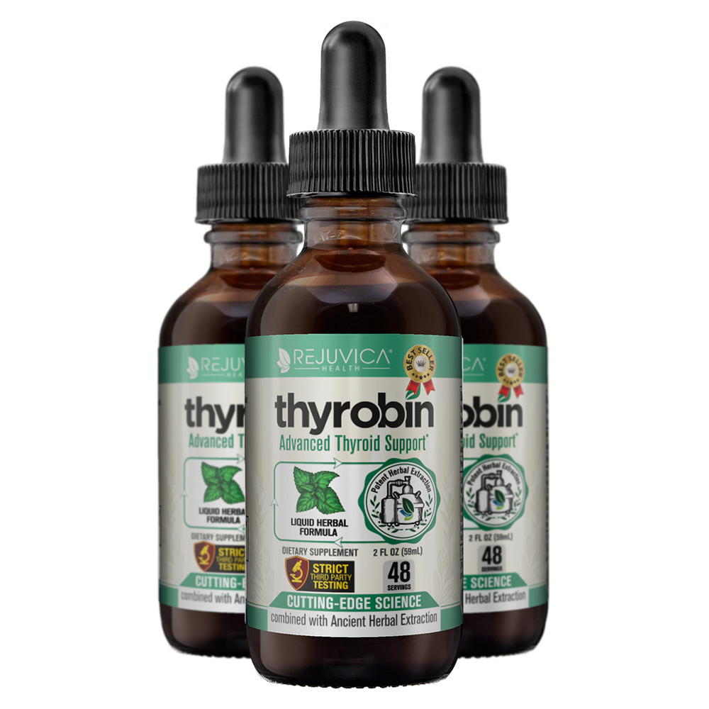 Thyrobin - Liquid Thyroid Support Supplement: 3 Bottle Value Pack